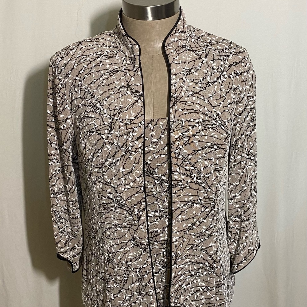 Alex Evenings Black and Tan Glitter Twinset Size M
